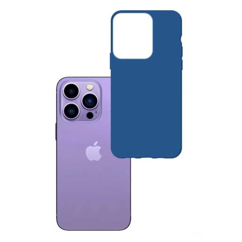 iPhone 14 Pro 3MK matt szilikon tok kék-5903108476744 1 kép