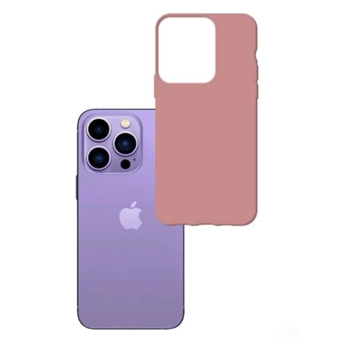 iPhone 14 Pro 3MK matt szilikon tok licsi-5903108476775 3 kép