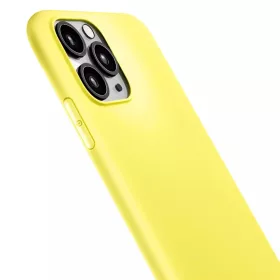 iPhone 14 Pro Max 3MK matt szilikon tok citromsárga-5903108476904 2 kép