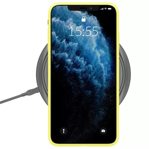 iPhone 14 Pro Max 3MK matt szilikon tok citromsárga-5903108476904 4 kép