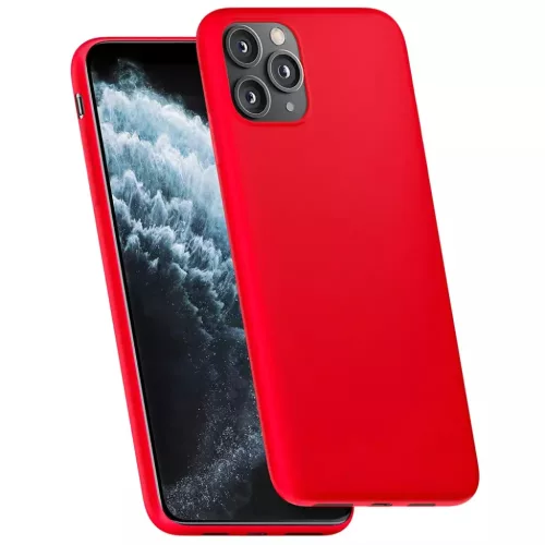 iPhone 14 Pro Max 3MK matt szilikon tok piros-5903108476935 4 kép