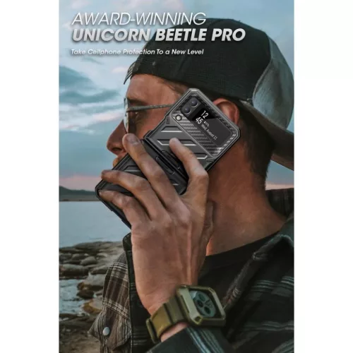  Samsung Galaxy Z Flip 4 Fekete Supcase Unicorn Beetle Pro tok-843439119048 6 kép