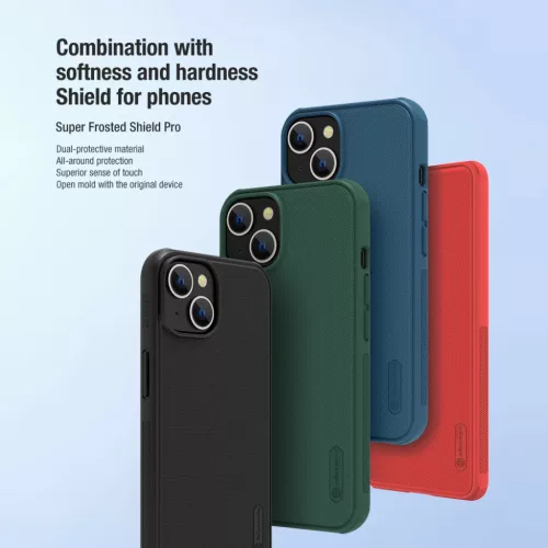 iPhone 14 Plus Nillkin Super Frosted Pro tok kék-6902048248144 5 kép