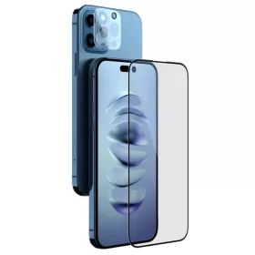 iPhone 14 Pro Nillkin 2in1 HD kijelzővédő üvegfólia szett fekete-6902048250208 2 kép