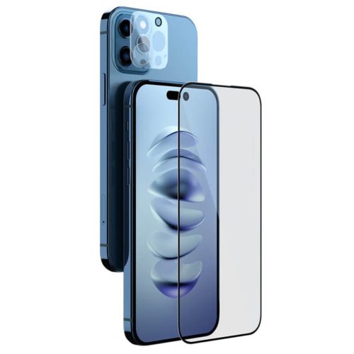 iPhone 14 Pro Nillkin 2in1 HD kijelzővédő üvegfólia szett fekete-6902048250208 6 kép