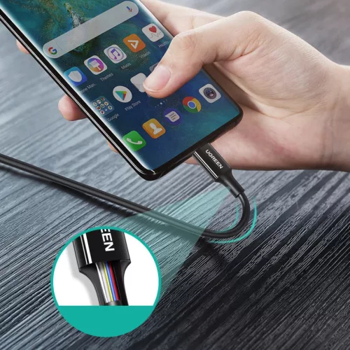 Ugreen töltő- és adatkábel USB Type C - USB Type C PD 100W 5A 2m f-6957303865529 8 kép