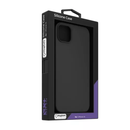 iPhone 14 Plus Next One MagSafe-kompatibilis szilikontok fekete-6427157004028 9 kép