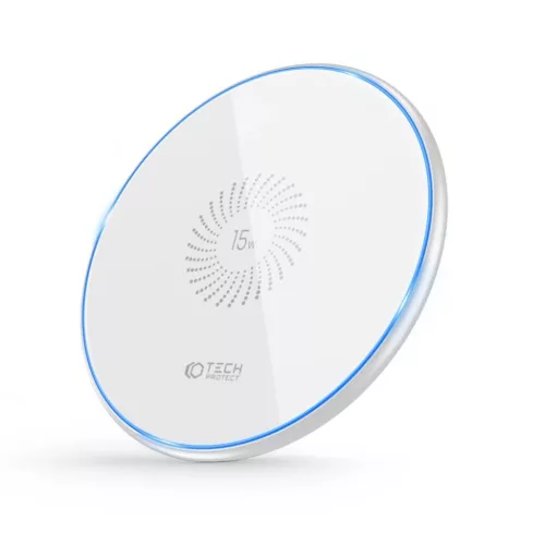 Tech-Protect QI15W-C1 vezeték nélküli töltő 15W fehér-9589046926327 1 kép