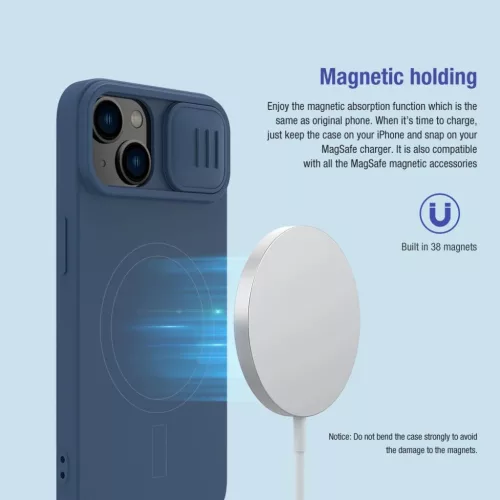 iPhone 14 Plus Nillkin CamShield Silky Magsafe kompatibilis szilikon t-6902048249479 6 kép