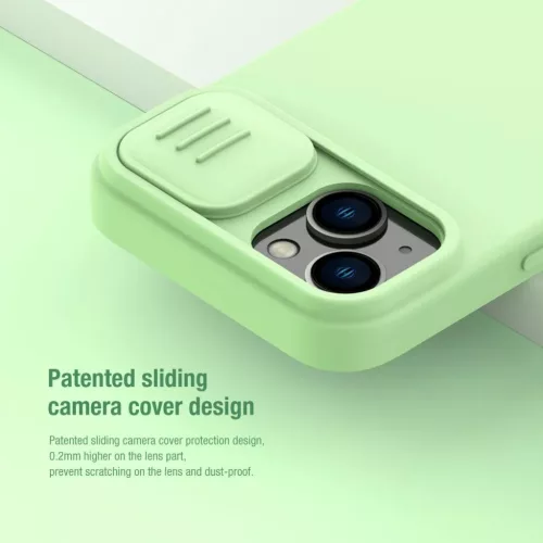 iPhone 14 Plus Nillkin CamShield Silky szilikon tok zöld-6902048249318 5 kép