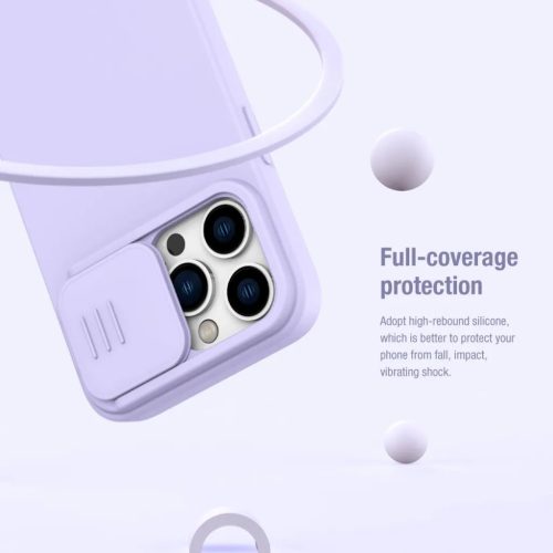 iPhone 14 Pro Nillkin CamShield Silky szilikon tok lila-6902048249288 7 kép
