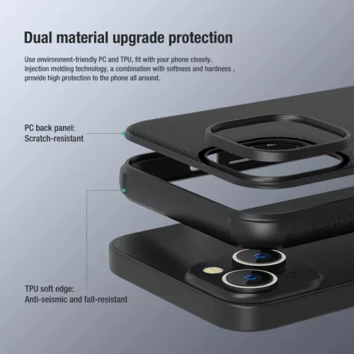 iPhone 14 Plus Nillkin Super Frosted Pro Magnetic tok kék-6902048248267 3 kép