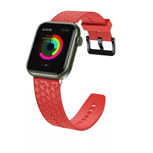 Apple Watch 4/5/6/7/8/SE/Ultra (42/44/45/49mm) Strap Y óraszíj piros-9145576255469 8 kép