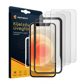 iPhone 14 Pro Max/15 Plus 3db kijelzővédő üvegfólia, felhelyezés- 1 kép