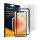 iPhone 14 Pro Max/15 Plus 3db kijelzővédő üvegfólia, felhelyezést segítő kerettel 9H 2.5D HD 0.33mm Alphajack 