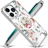 iPhone 14 Pro Max MagSafe kompatibilis tok virágmintával TPU+PC IMD0- 2 kép