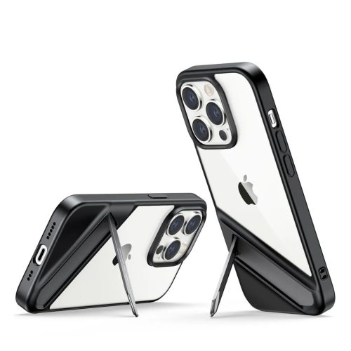iPhone 14 Pro Ugreen Kickstand Protective Hard tok gél kerettel feket-6957303899265 4 kép