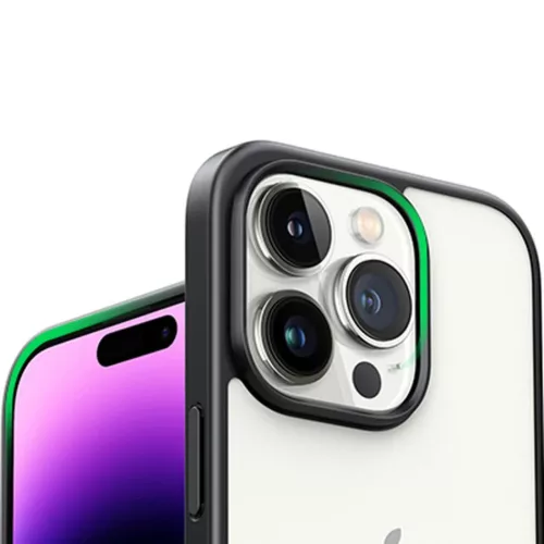 iPhone 14 Pro Ugreen Kickstand Protective Hard tok gél kerettel feket-6957303899265 9 kép