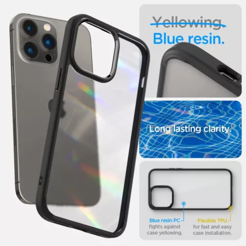 iPhone 14 Pro Max Spigen Ultra Hybrid tok Frost Black-8809811863550 6 kép
