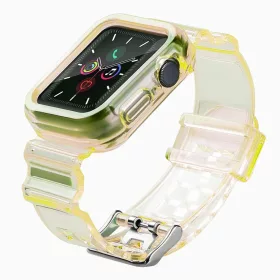 Apple Watch 4/5/6/SE 44mm Strap Light óraszíj és tok sárga-9145576223727 2 kép