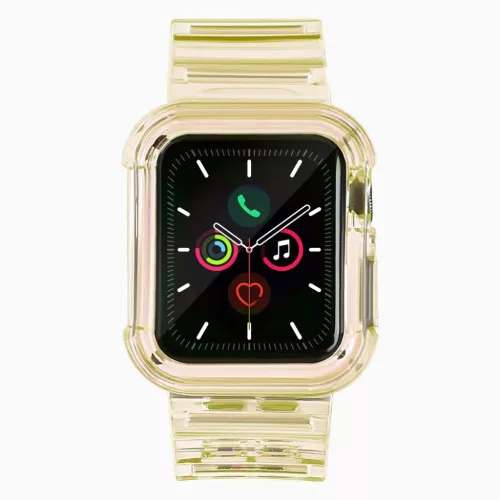 Apple Watch 4/5/6/SE 44mm Strap Light óraszíj és tok sárga-9145576223727 8 kép