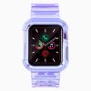 Apple Watch 4/5/6/SE 42mm Strap Light óraszíj és tok lila-9145576223765 7 kép
