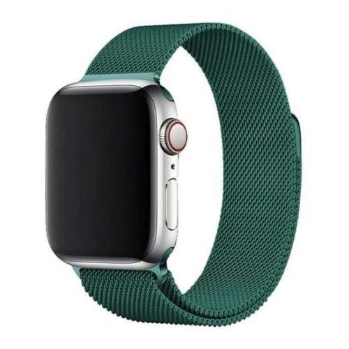 Apple Watch 7/8 41mm rozsdamentes acél mágneses óraszíj zöld-9145576256121 13 kép
