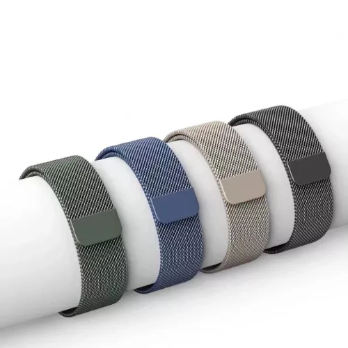 Apple Watch 7/8 45mm rozsdamentes acél mágneses óraszíj arany-9145576256152 5 kép