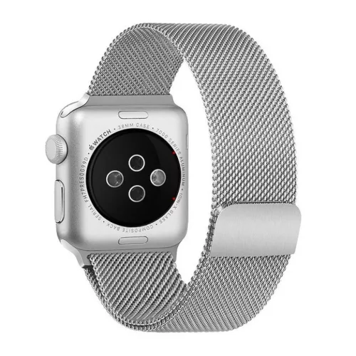 Apple Watch 7/8 45mm rozsdamentes acél mágneses óraszíj arany-9145576256152 6 kép