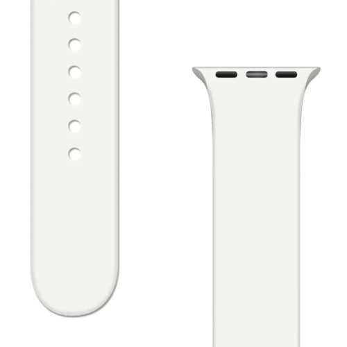 Apple Watch 4/5/6/7/8/SE (38/40/41mm) Silicone APS óraszíj fehér-9145576259023 1 kép