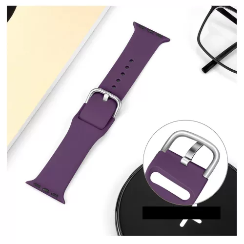 Apple Watch 4/5/6/7/8/SE/Ultra (42/44/45/49mm) Silicone APS óraszíj -9145576259269 6 kép