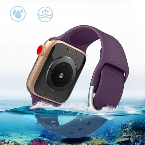 Apple Watch 4/5/6/7/8/SE/Ultra (42/44/45/49mm) Silicone APS óraszíj -9145576259276 4 kép