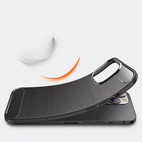 iPhone 14 Plus Carbon szénszál mintájú TPU tok fekete-5900217947158 1 kép