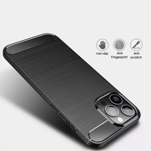 iPhone 14 Plus Carbon szénszál mintájú TPU tok fekete-5900217947158 6 kép