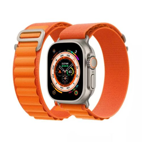 Apple Watch 4/5/6/7/8/SE (38/40/41mm) alpesi pánt, óraszíj narancss- 1 kép