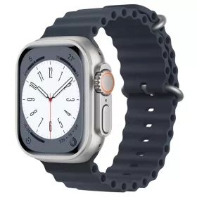Apple Watch (38/40/41mm) óceán szilikon óraszíj sötétkék Alphaj- 1 kép