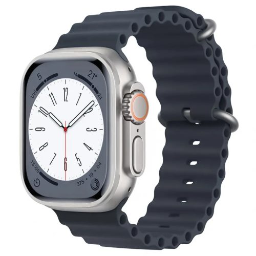 Apple Watch 4/5/6/7/8/SE (38/40/41mm) óceán szilikon óraszíj söt�- 1 kép