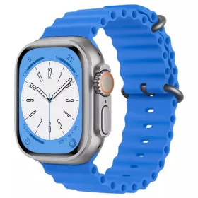 Apple Watch (38/40/41mm) óceán szilikon óraszíj tengerkék Alphaja- 1 kép