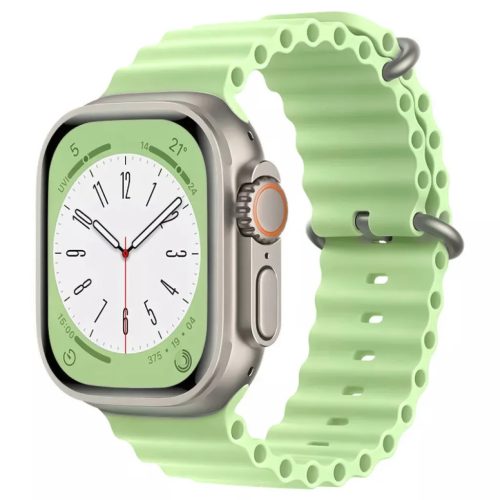 Apple Watch 4/5/6/7/8/SE (38/40/41mm) óceán szilikon óraszíj menta- 1 kép