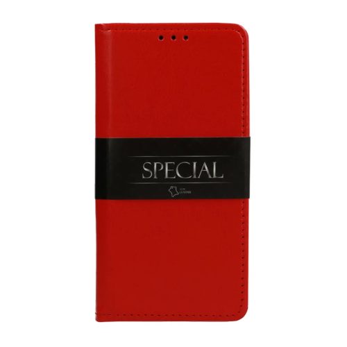 iPhone 14 Book Special bőr fliptok piros