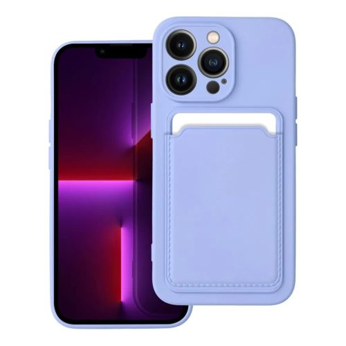 iPhone 13 Pro Max Card Case Szilikon tok hátlapi kártyatartóval lil-5903396159527 7 kép