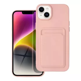 iPhone 14 Plus Card Case Szilikon tok hátlapi kártyatartóval rózsa-5903396165061 7 kép