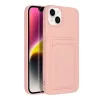 iPhone 14 Plus Card Case Szilikon tok hátlapi kártyatartóval rózsa-5903396165061 8 kép