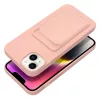 iPhone 14 Plus Card Case Szilikon tok hátlapi kártyatartóval rózsa-5903396165061 10 kép