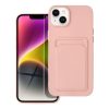 iPhone 14 Card Case Szilikon tok hátlapi kártyatartóval rózsaszín-5903396164767 11 kép