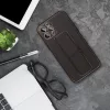 iPhone 14 Plus Forcell Leather Kickstand tok fekete-5903396164996 4 kép