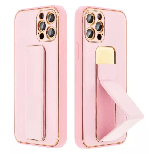 iPhone 14 Plus Forcell Leather Kickstand tok rózsaszín-5903396165009 4 kép