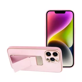 iPhone 14 Pro Forcell Leather Kickstand tok rózsaszín-5903396164590 3 kép