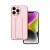 iPhone 14 Pro Forcell Leather Kickstand tok rózsaszín-5903396164590 1 kép