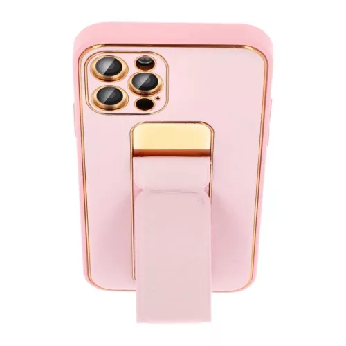 iPhone 14 Pro Forcell Leather Kickstand tok rózsaszín-5903396164590 4 kép